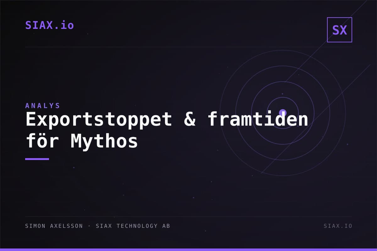 Exportstoppet och framtiden för Mythos
