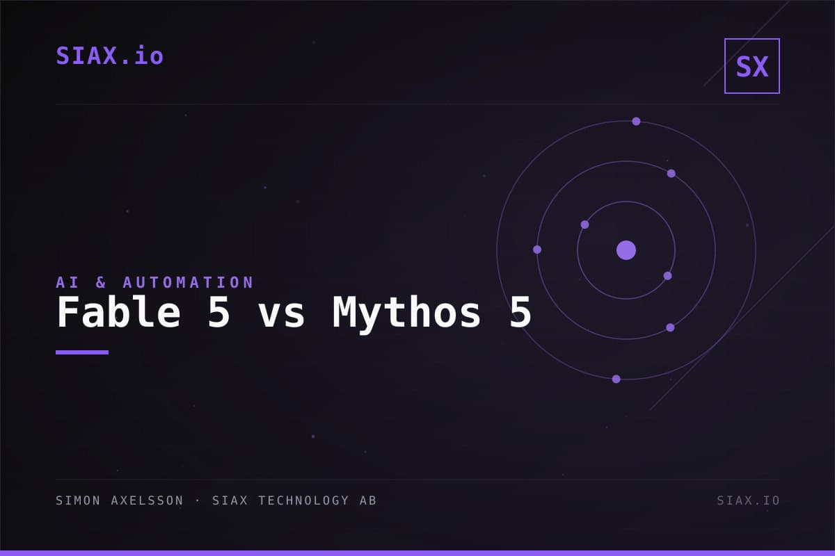 Fable 5 vs Mythos 5 – Varför två versioner av samma arkitektur?