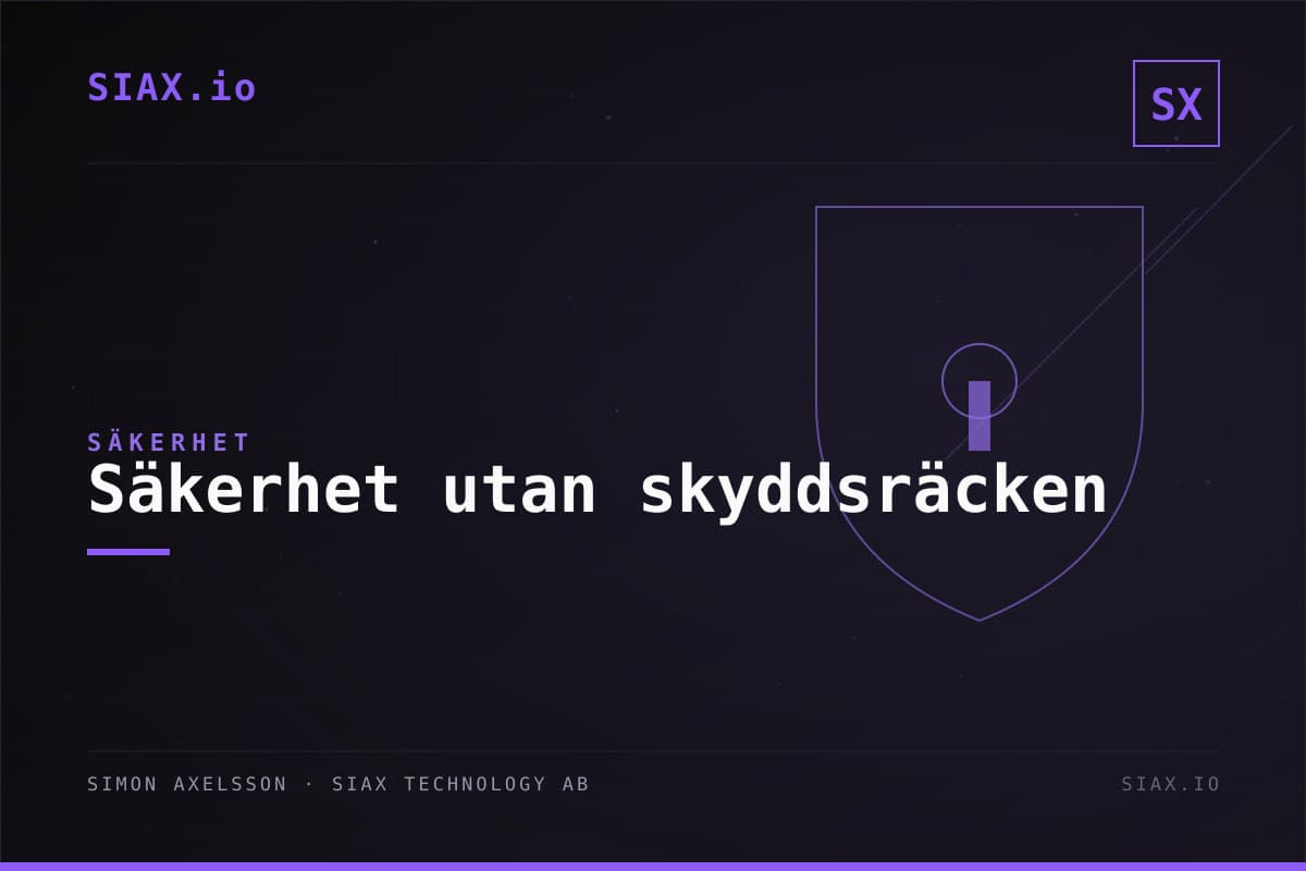 Säkerhet utan skyddsräcken – Filosofin bakom Mythos