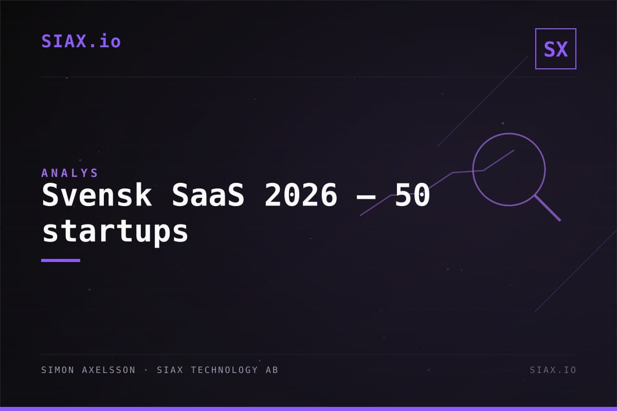 Svensk SaaS 2026: Infrastrukturmönster från 50 startups