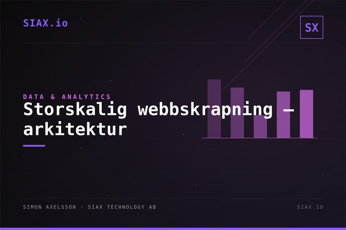Storskalig webbskrapning: arkitektur för miljontals poster