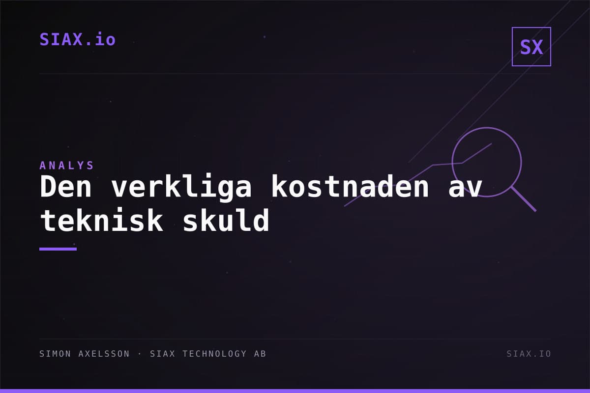 Den verkliga kostnaden av teknisk skuld: Ett ramverk för prioritering