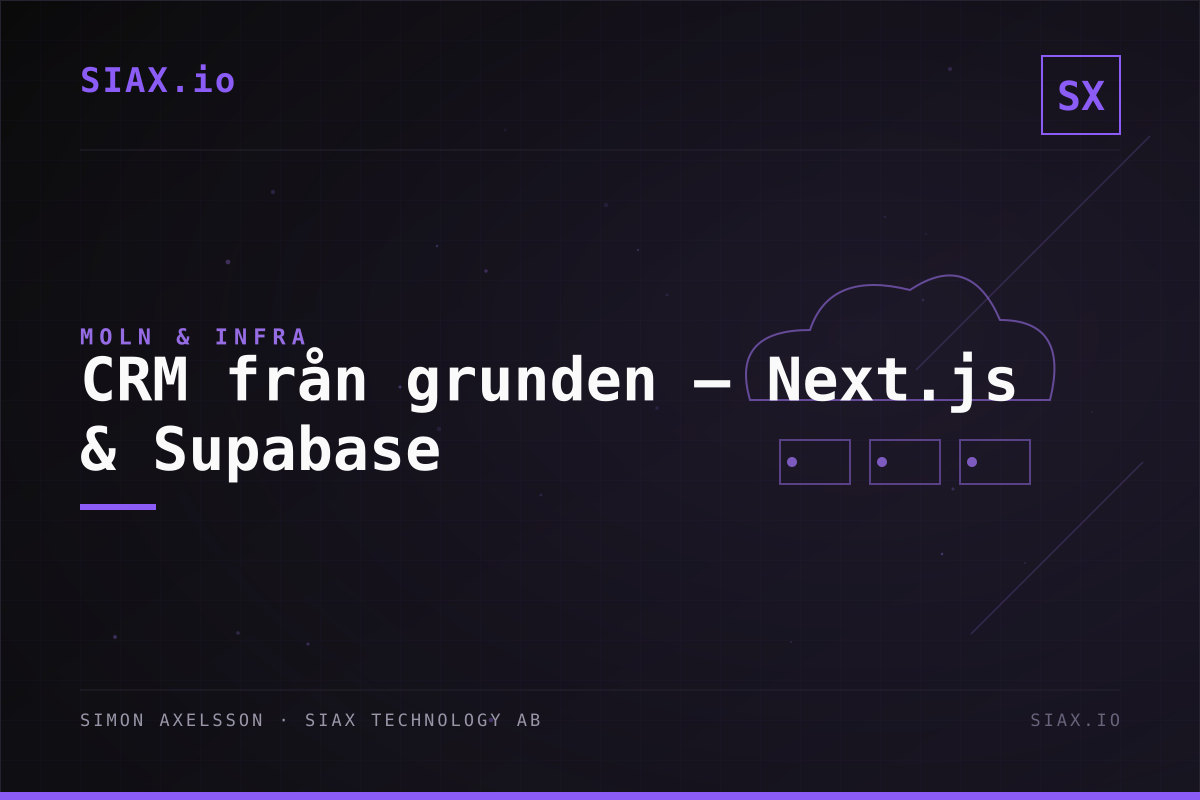 CRM från grunden: En guide med Next.js och Supabase