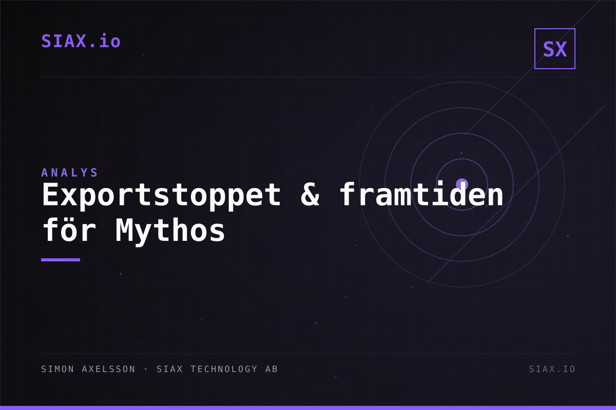 Exportstoppet och framtiden för Mythos
