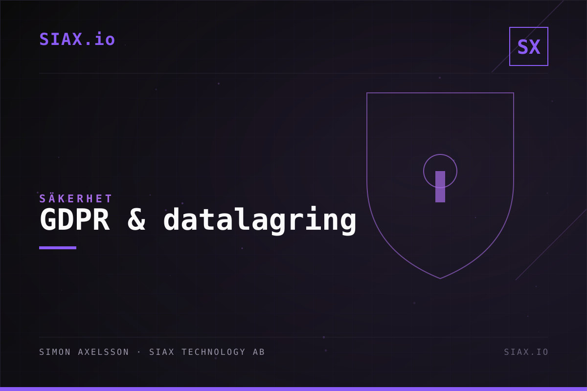 GDPR och datalagring – Det svenska företag måste koll