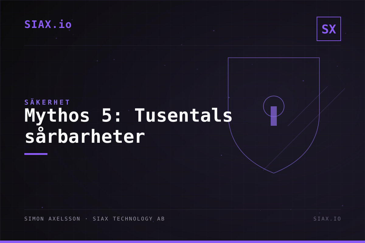 Mythos 5 – Modellen som upptäckte tusentals sårbarheter
